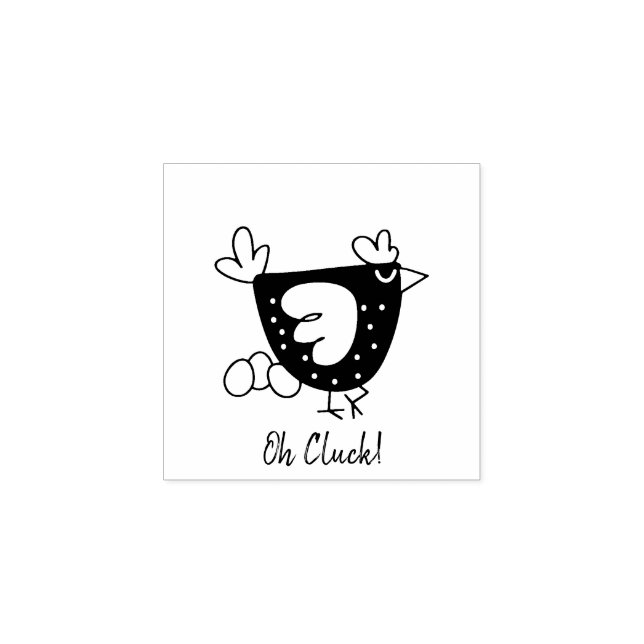 "Oh Cluck!" Chicken Egg Stamp (Imprint)