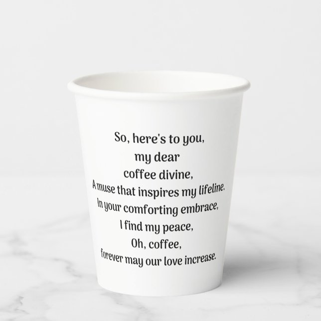Oh coffee, paper cups (Front)