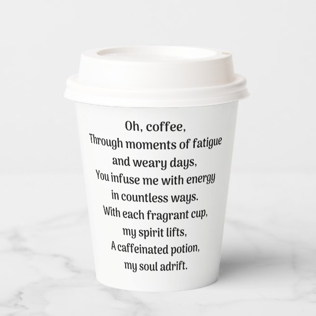Oh, coffee paper cups (Front)