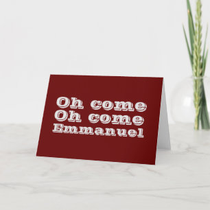 Oh come holiday card