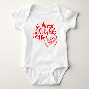 Oh come let us adore Him Baby Bodysuit