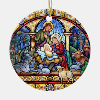 Oh Come Let Us Adore Him Ceramic Tree Decoration