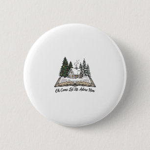 Oh Come Let Us Adore Him Christmas Book Design_1 6 Cm Round Badge