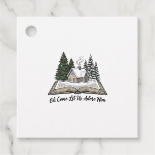 Oh Come Let Us Adore Him Christmas Book Design_1 Favour Tags