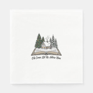 Oh Come Let Us Adore Him Christmas Book Design_1 Napkin