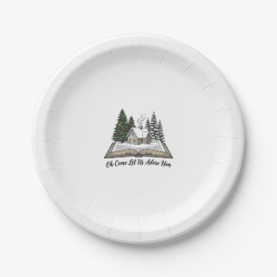 Oh Come Let Us Adore Him Christmas Book Design_1 Paper Plate