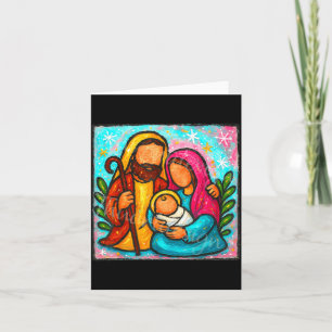 Oh Come Let Us Adore Him Jesus Nativity Scene Chri Card