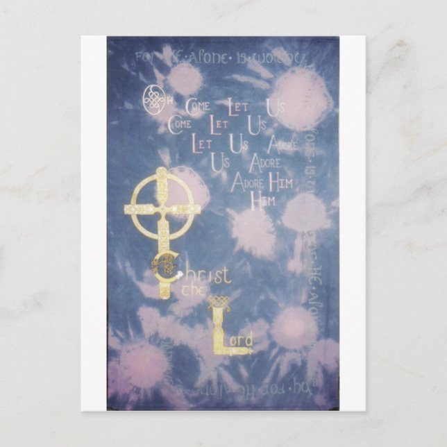 Oh Come Let Us Adore Him Postcard (Front)