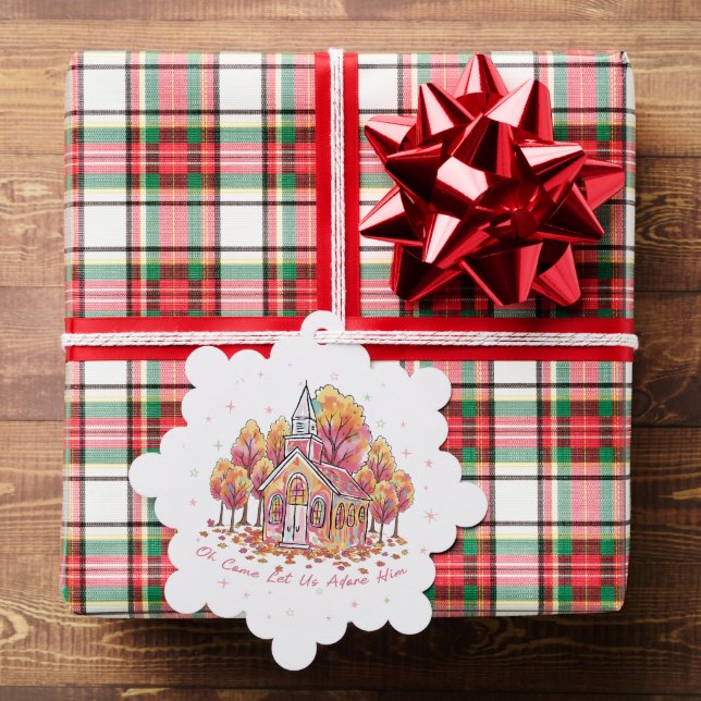 “Oh Come Let Us Adore Him”  Tree Decoration Card (Insitu (Gift))