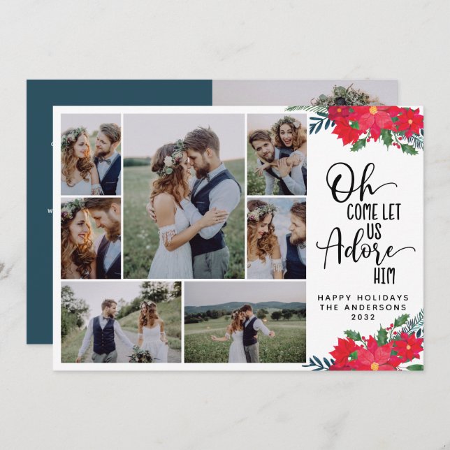 Oh Come Let Us Adore Him Wedding Announcement  (Front/Back)