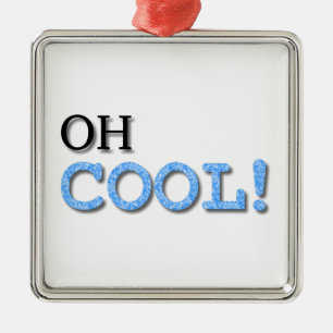 Oh Cool Text Metal Tree Decoration