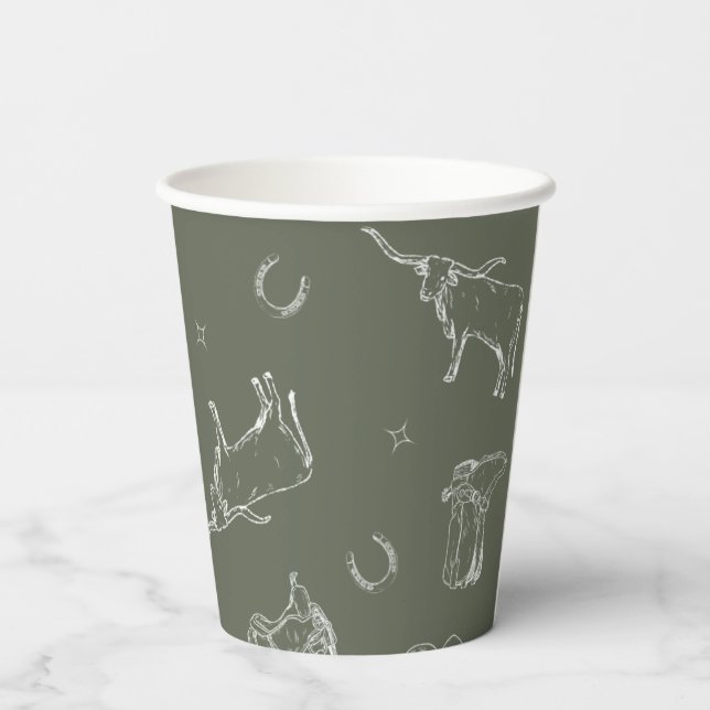 Oh Cowboy Baby Shower Cups (Back)