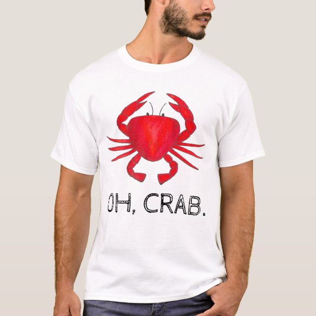 Oh, Crab (Crap) Red Baltimore Maryland Crabs Tee (Front)