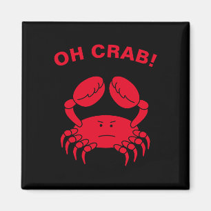 Oh Crab Funny Marine Life Sea Animal Crabby Pun Magnet