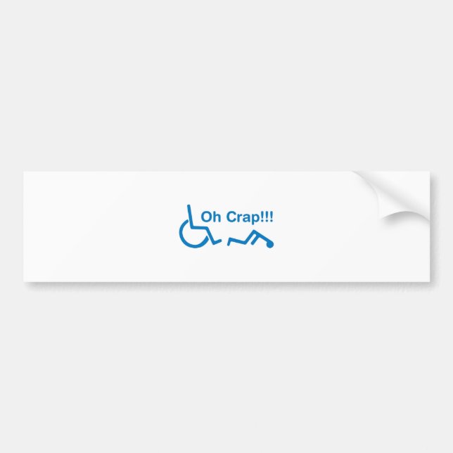 oh crap bumper sticker (Front)