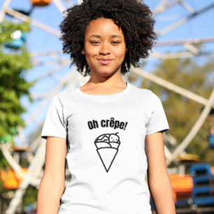 Oh crêpe! Funny Cute Minimalistic Food  T-Shirt