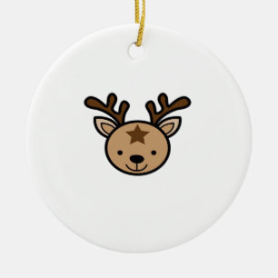Oh Cute Deer Minimal Design Ceramic Tree Decoration