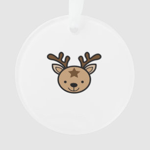 Oh Cute Deer Minimal Design Ornament