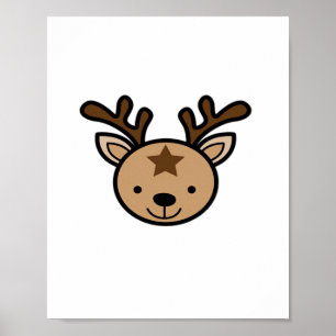 Oh Cute Deer Minimal Design Poster