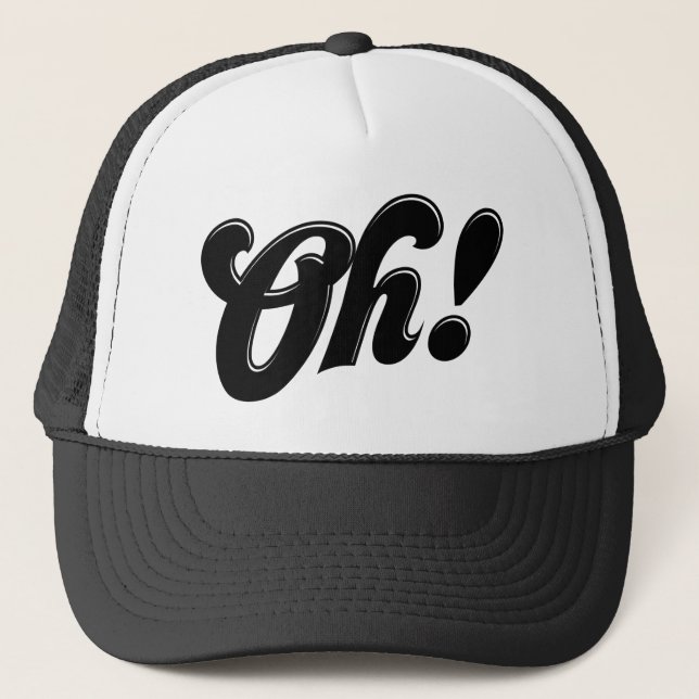 Oh! Cute Retro Typography Hat (Front)