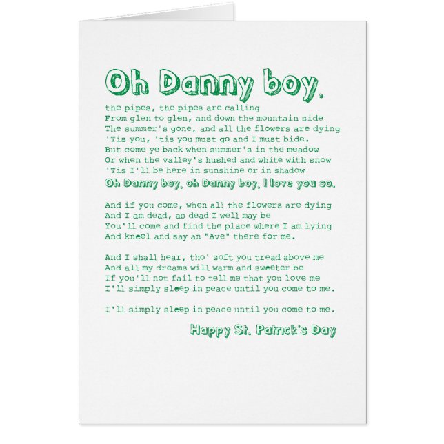 Oh Danny boy! (Front)