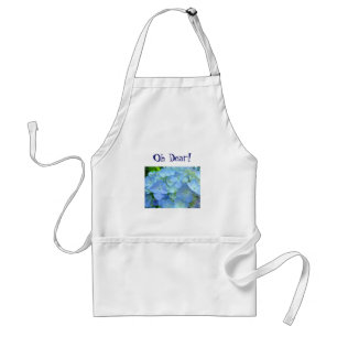 Oh Dear! apron Grandmas Blue Hydrangea Flowers
