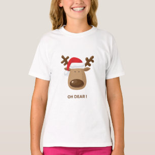 Oh Dear Punny Reindeer Christmas Kids Shirt