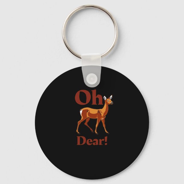 Oh Dear Trendy Clean Design Key Ring (Front)