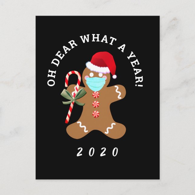Oh Dear What A Year Funny Christmas 2020 Postcard (Front)