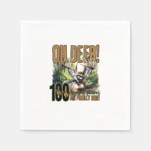 Oh Deer 100 Days Of School Deer Hunting Celebratio Napkin
