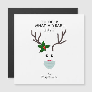 Oh Deer 2020 Christmas Reindeer Wearing Face Mask