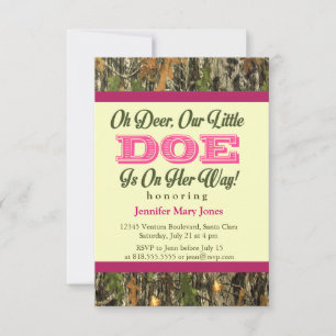 Oh Deer, A Little Doe Is On Her Way! Camo Invite