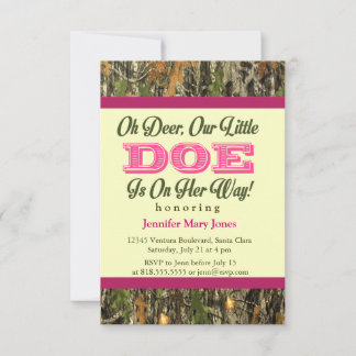 Oh Deer, A Little Doe Is On Her Way! Camo Invite