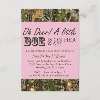Oh Deer, A Little Doe Is On Her Way! Camo Invite