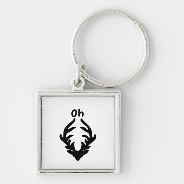 Oh Deer Artistic Clean Style  Key Ring (Front)