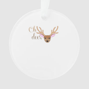 Oh Deer Artistic Style Acrylic Ornament