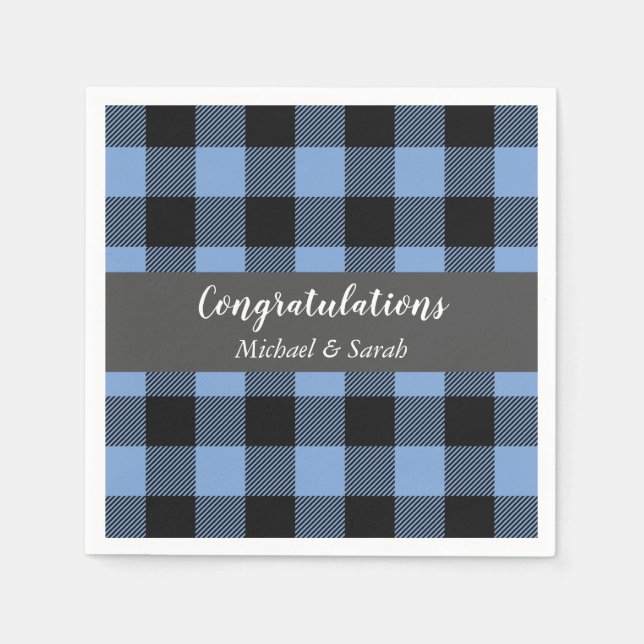 Oh Deer Baby SHower Blue Boy Napkin (Front)