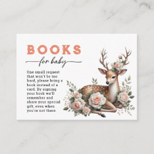 oh deer baby shower Books for Baby Enclosure Card