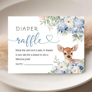 Oh Deer Baby Shower Boy Diaper Raffle  Enclosure Card