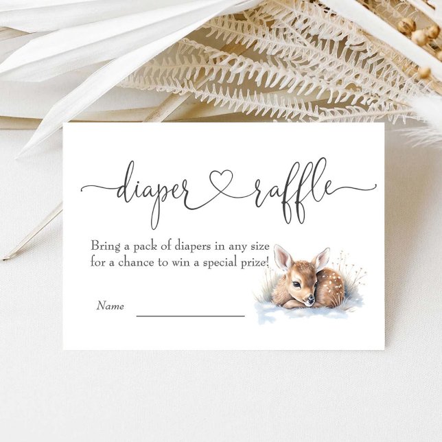 Oh Deer Baby Shower Diaper Raffle Enclosure Card (Creator Uploaded)