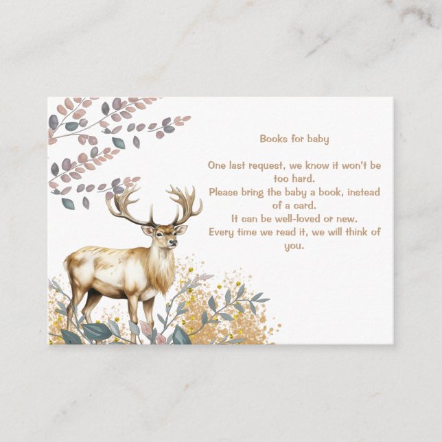 Oh Deer Baby Shower Enclosure Card (Front)