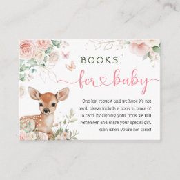 Oh Deer Baby Shower Girl Books for Baby Enclosure Card