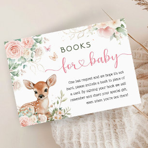 Oh Deer Baby Shower Girl Books for Baby Enclosure Card