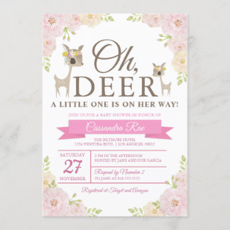 Oh Deer! Baby Shower Invitation