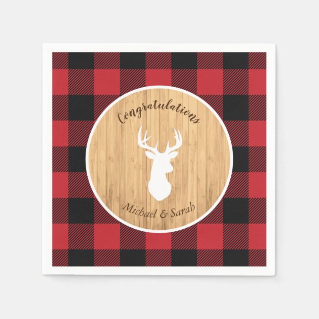 Oh Deer Baby Shower Napkin (Front)