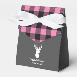 Oh Deer Baby Shower Pink Favour Box