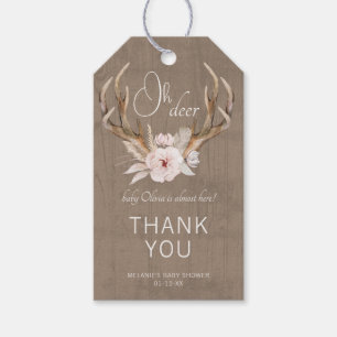Oh Deer Baby Shower Thank You Gift Tags – Woodland
