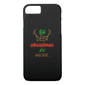 Oh Deer Christmas Celebration Holiday Design Case-Mate iPhone Case