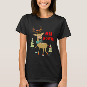 Oh Deer! Christmas Deer With Trees Gift T-Shirt