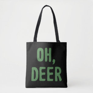 Oh, Deer Christmas Funny Vintage Santa Sarcastic Tote Bag